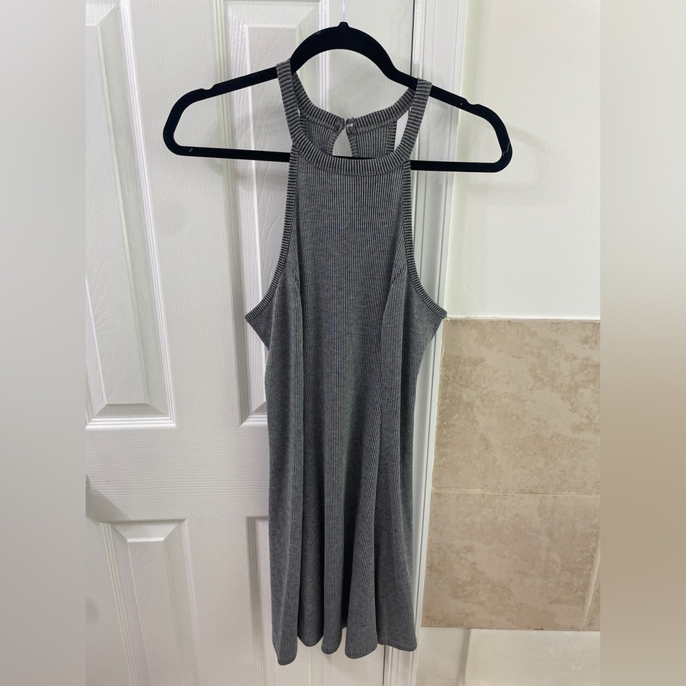 Gray midi-dress